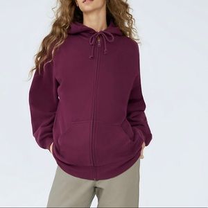 Cozy Fleece Boyfriend Zip-up Hoodie